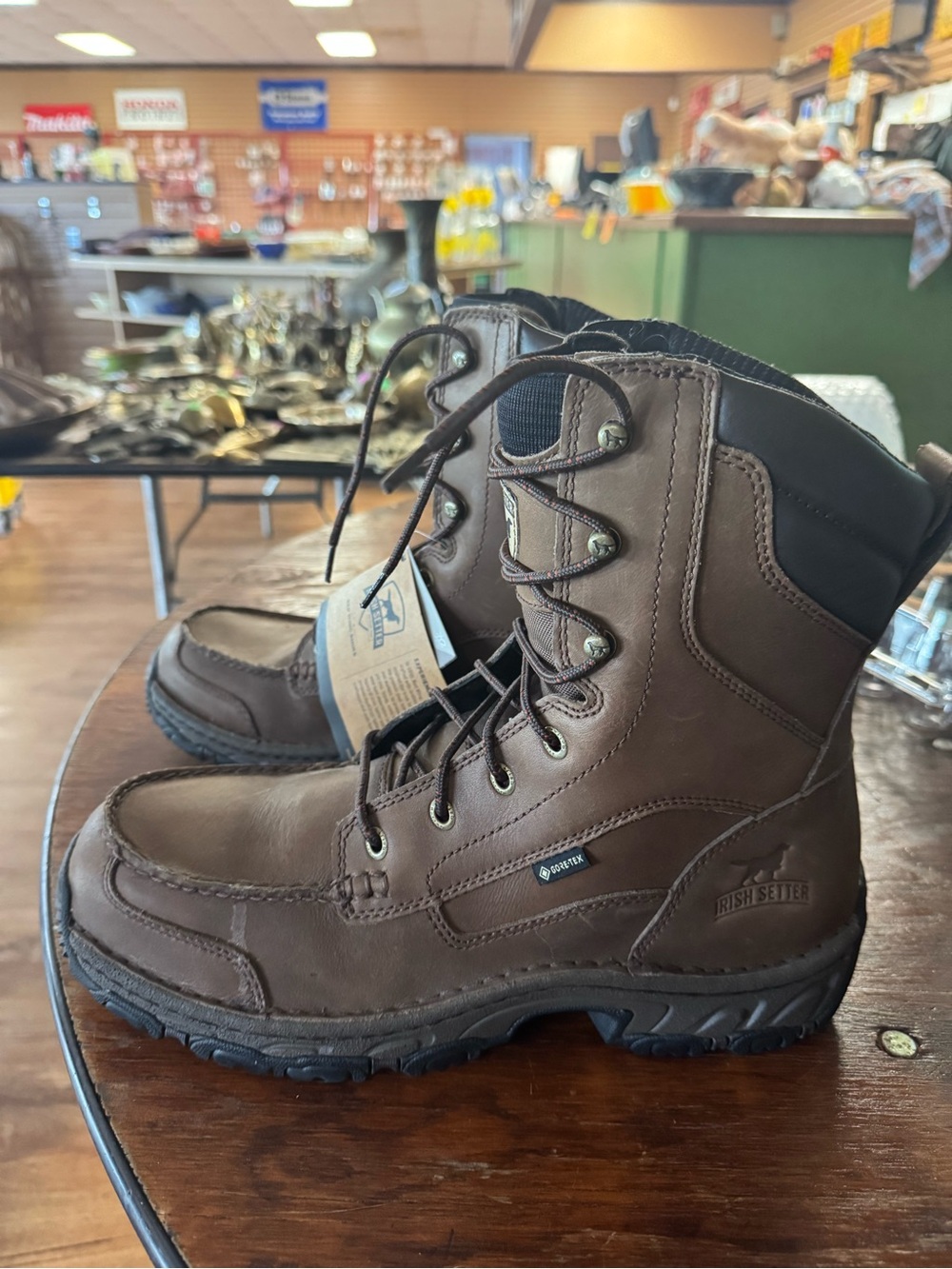 Irish Setter Brown Leather Lace-Up Work Boots